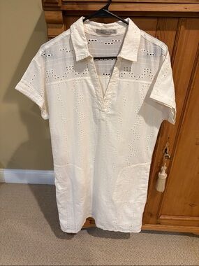 Prana Cream Eyelet Dress Size M